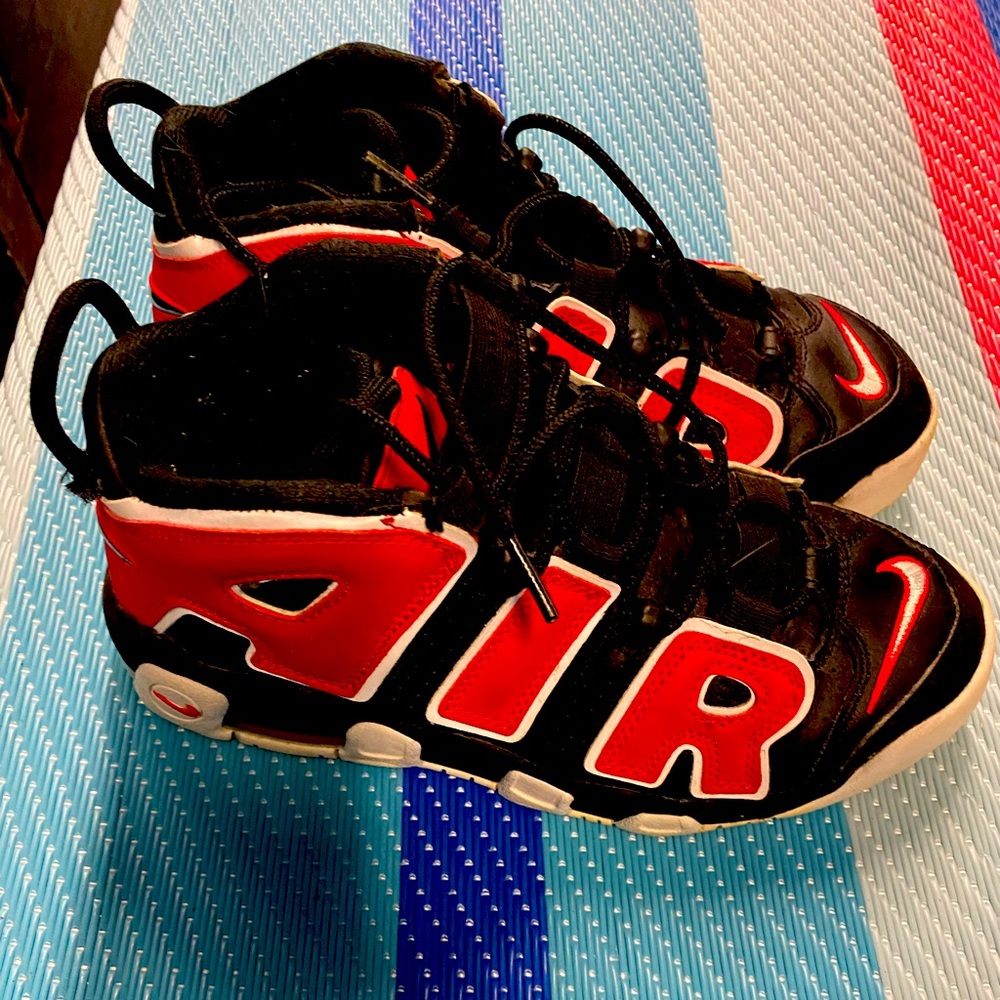 Nike Air Force Uptempo size 6.5 Y black/red/white good condition #8